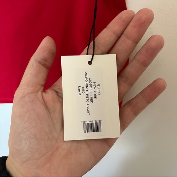 Danielle Guizio Micro Mini Stretch Skirt in Red Size M NWT - Picture 5 of 9